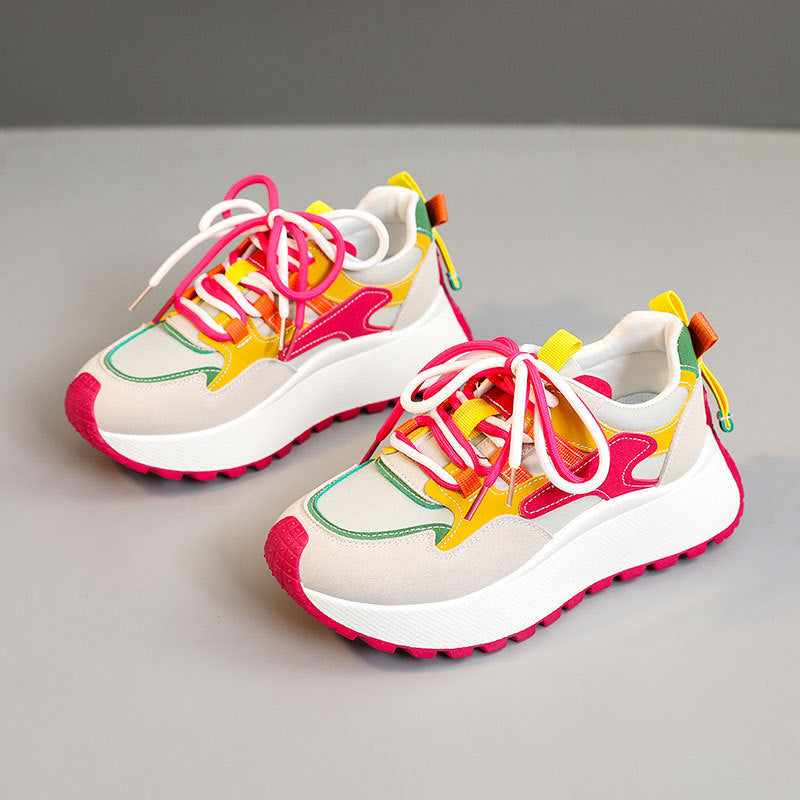 BRISSA - Comfy Breathable Lace up Running Sneakers