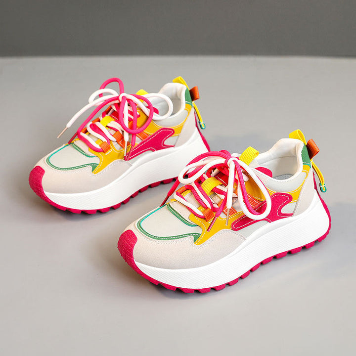 BRISSA - Comfy Breathable Lace up Running Sneakers
