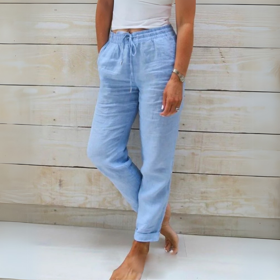 Allison - Luxe Cotton-Tailored Trousers