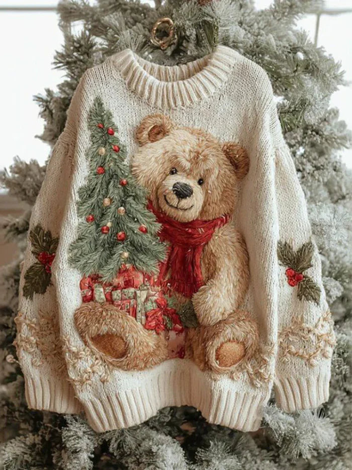 Lyselle | Stylish Bear Print Sweater