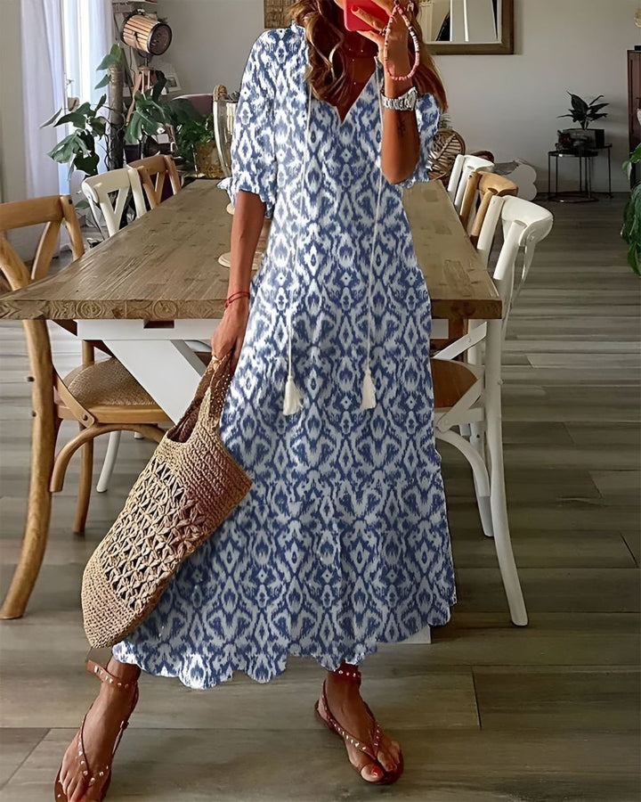 Celina | Vestido Boho com Cobertura para Barriga