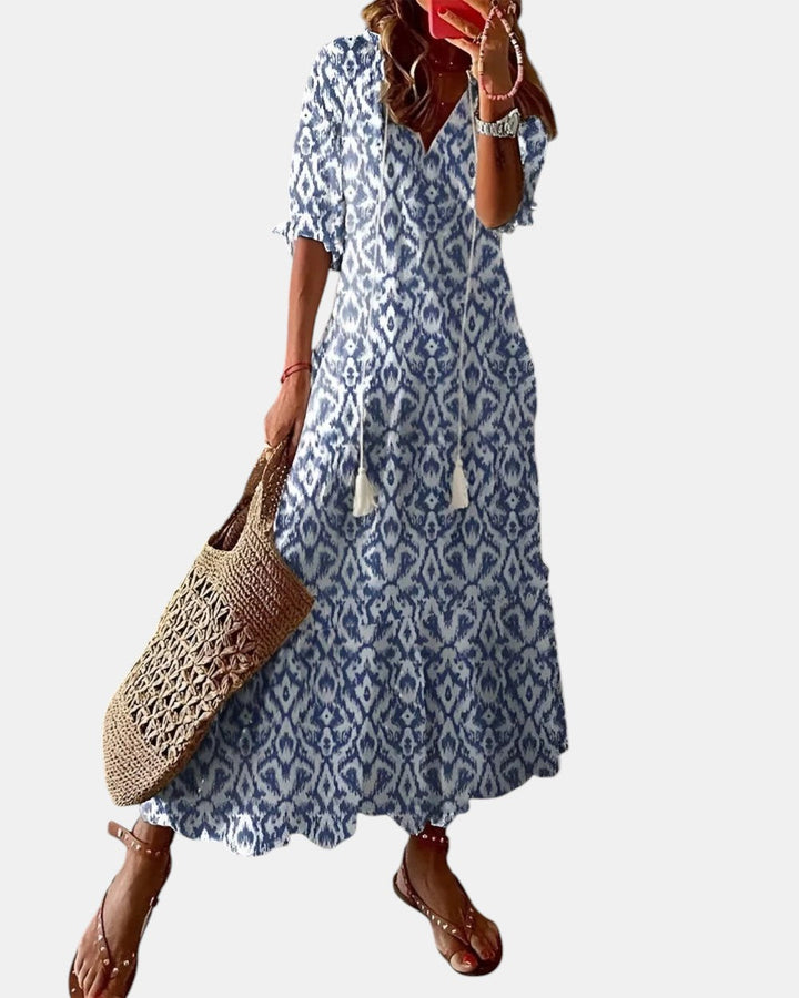 Celina | Vestido Boho com Cobertura para Barriga