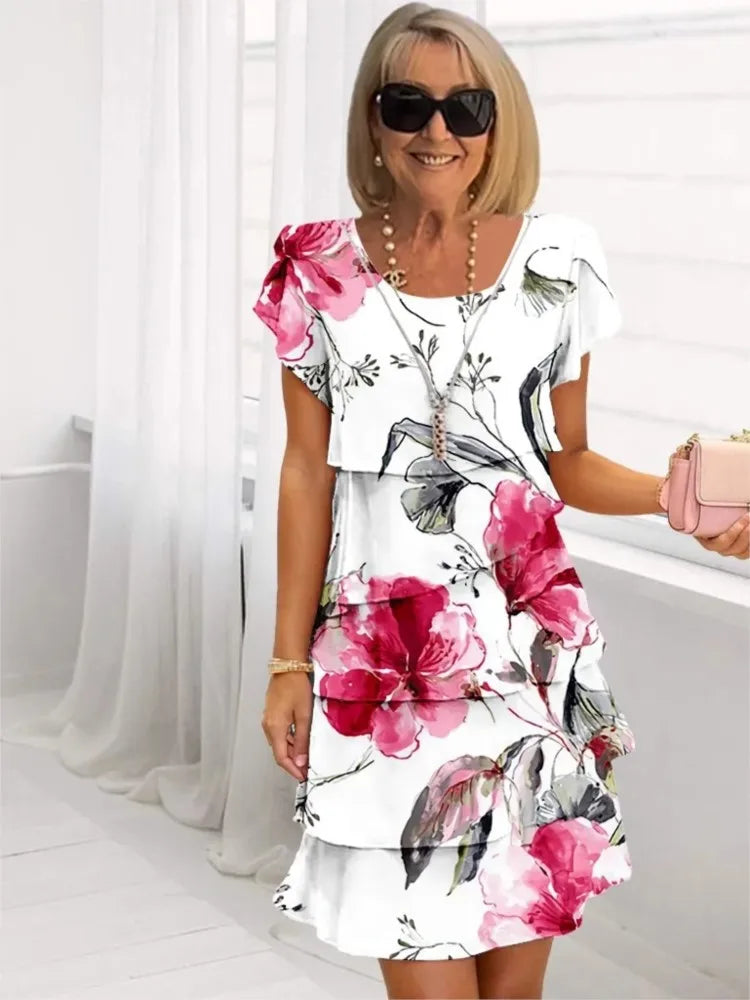 Serenity | Chic Ruffle A-Line Dress