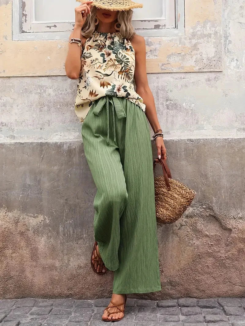 Antonette| Elegante conjunto de dos piezas sin mangas