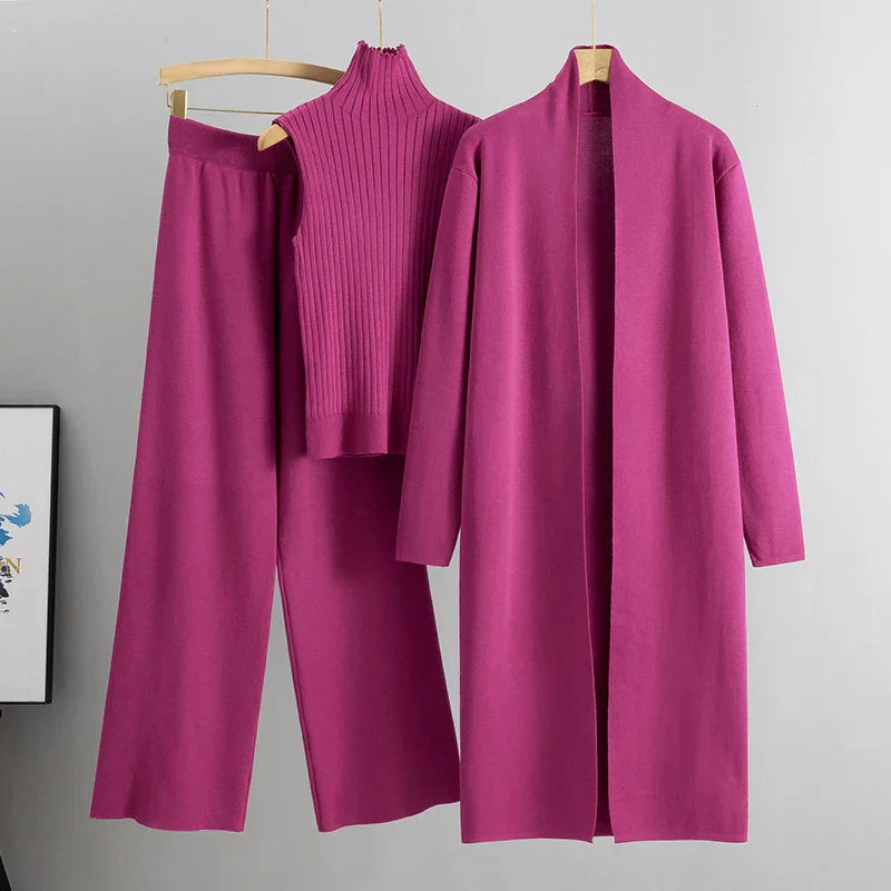 Conjunto cómodo de tres piezas Jillie | Estilo sin esfuerzo