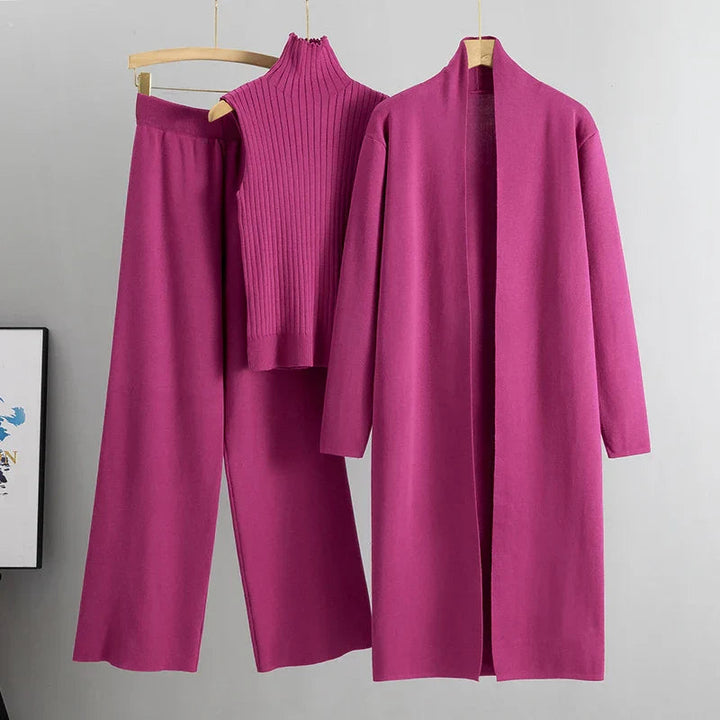 Conjunto cómodo de tres piezas Jillie | Estilo sin esfuerzo