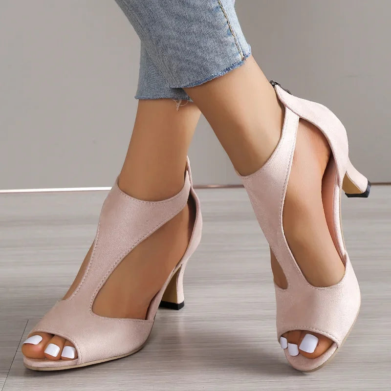 ALANA – Tacones elegantes con lados abiertos