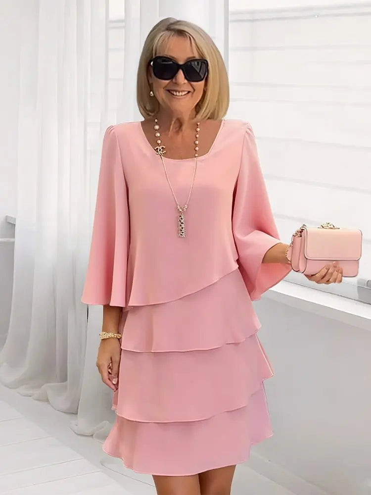 Ella | Graceful Layered Ruffle Dress