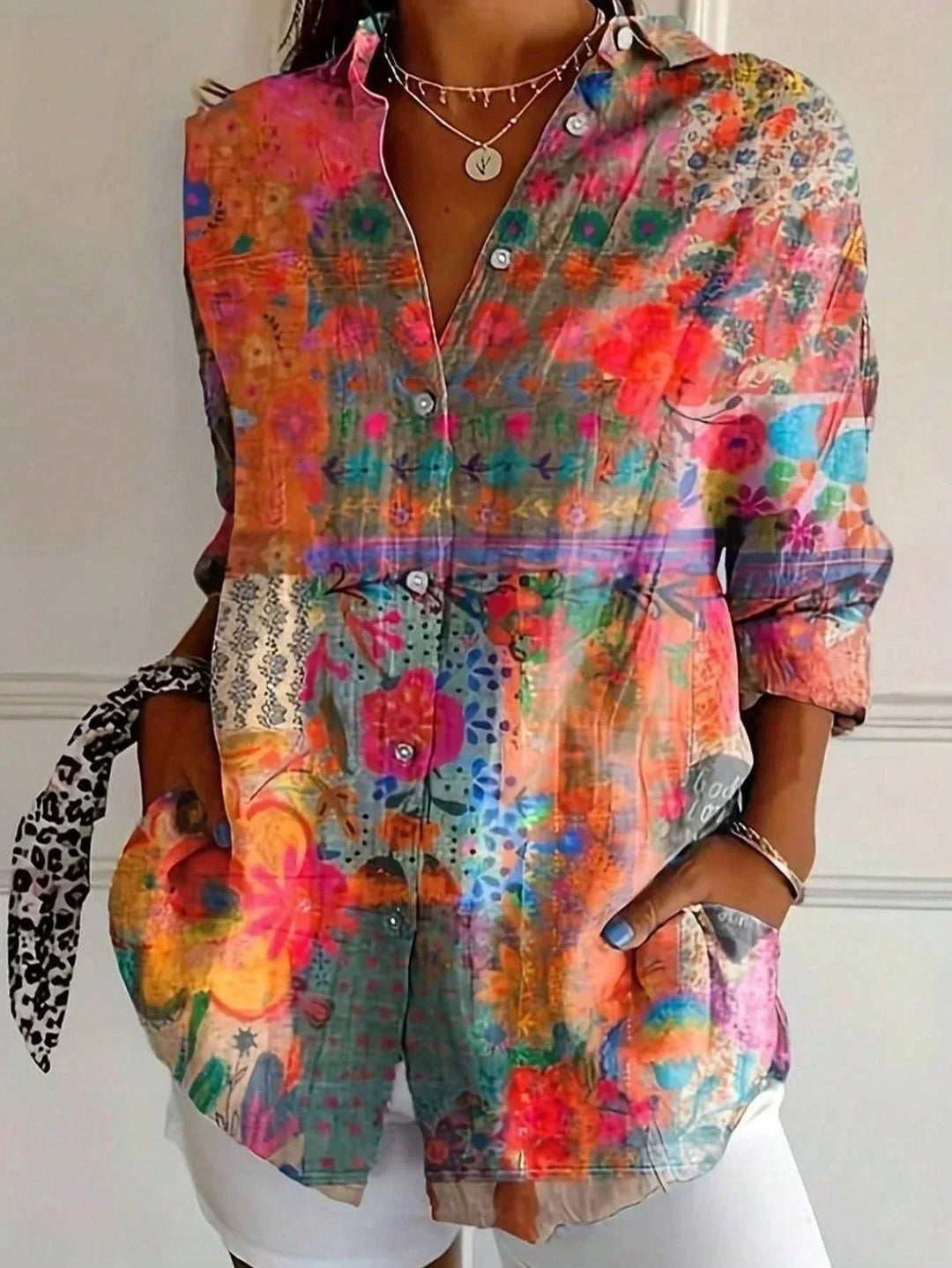 Sadie | Blusa con estampado colorido
