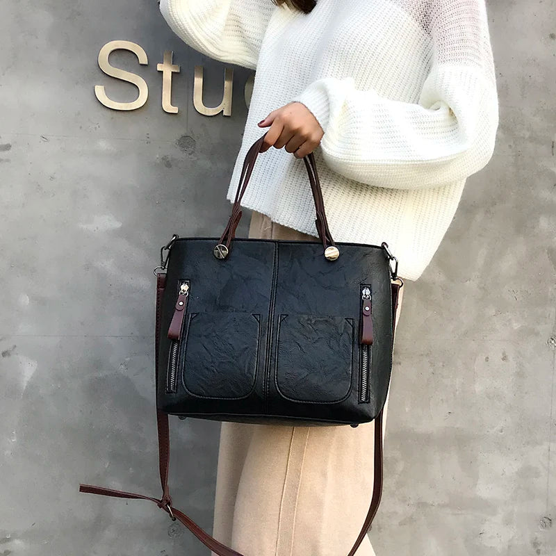 Winslet - Bolso bandolera retro icónico de PU