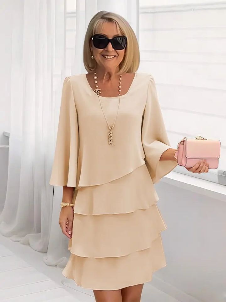 Ella | Graceful Layered Ruffle Dress