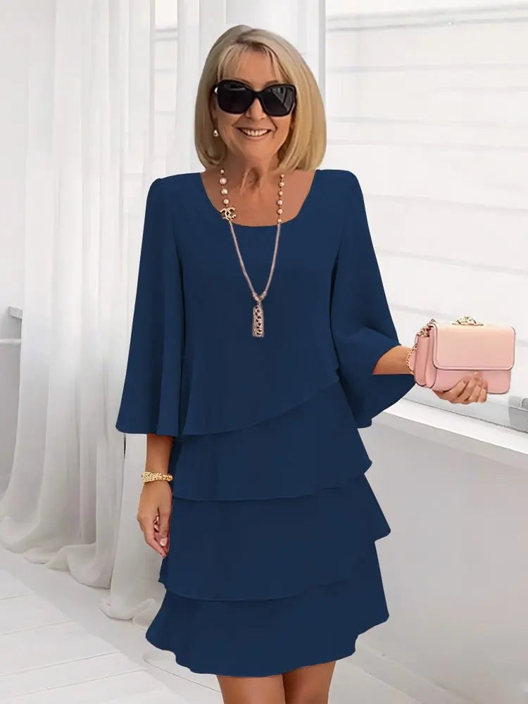 Ella | Graceful Layered Ruffle Dress