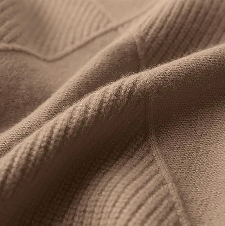 Elise – Suéter de Cuello Alto de Punto con Textura Refinada