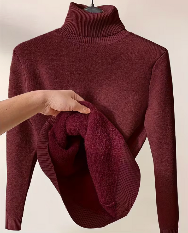 Anna - Suéter Elegante com Gola Alta e Forro Super Macio