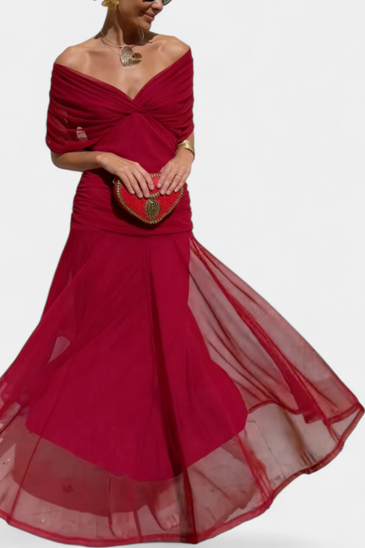 Alondra | Long Floral Dress with V-Neck
