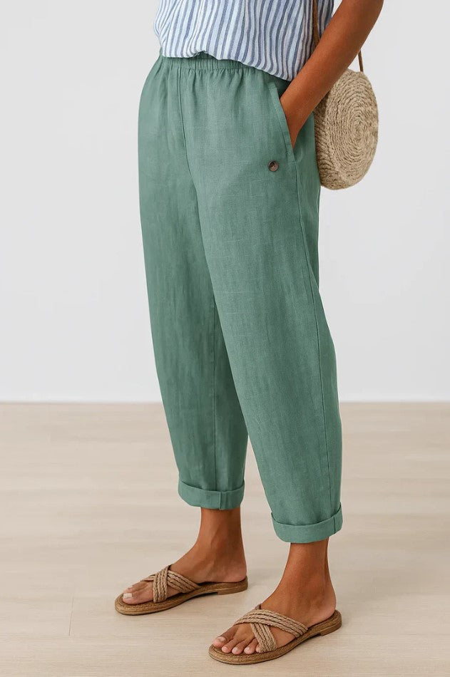 Romina | Timeless Cotton Trousers