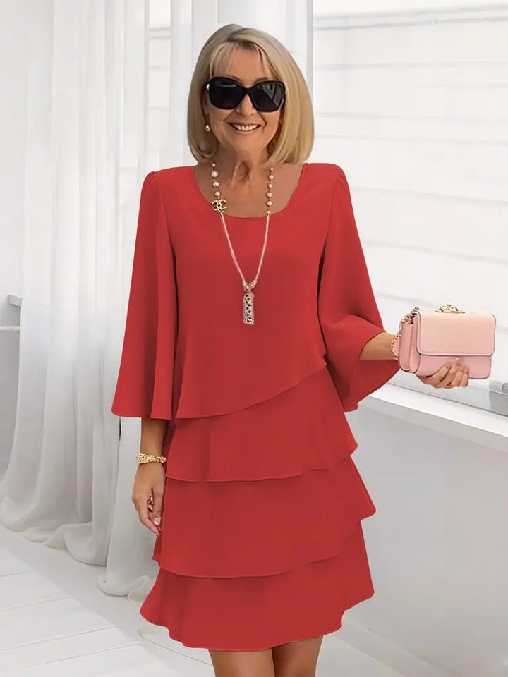 Ella | Graceful Layered Ruffle Dress