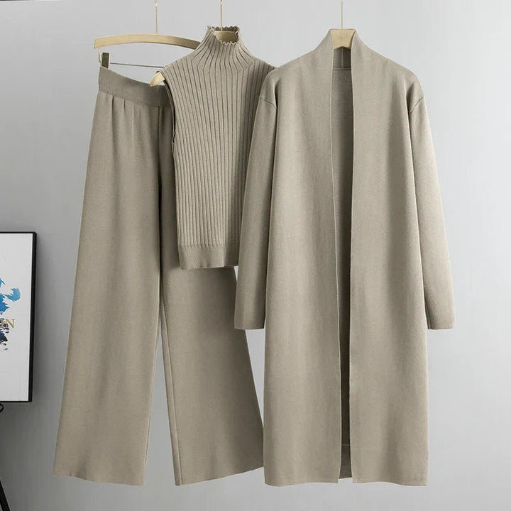 Conjunto cómodo de tres piezas Jillie | Estilo sin esfuerzo