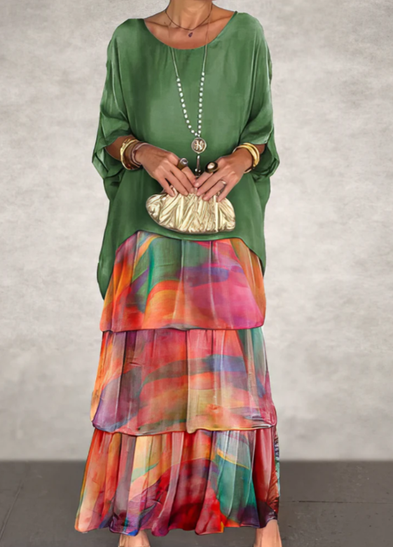 Vestido Longo Elegante e Fluido