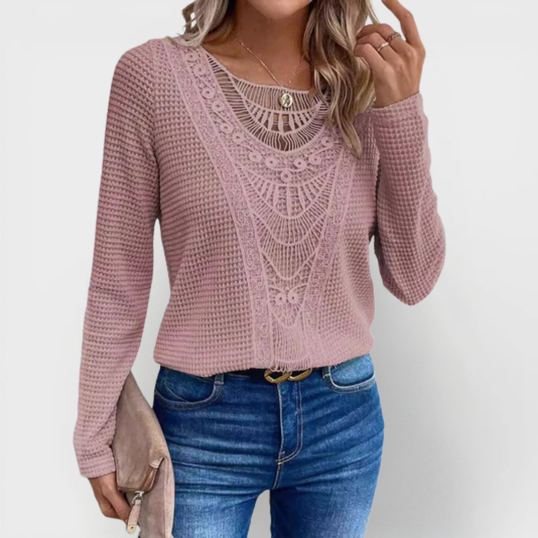 Amelie | Blusa bohemia rosa