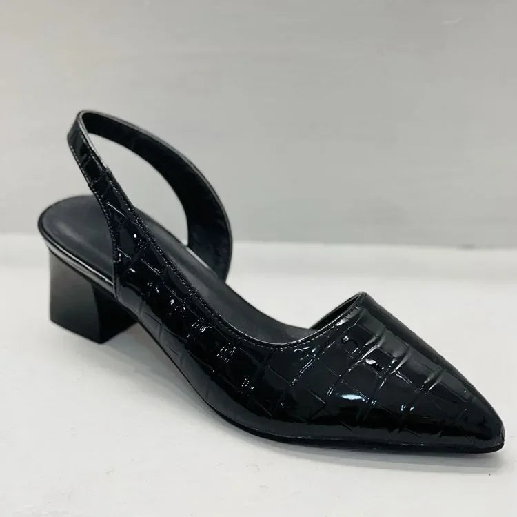 Magda® | Zapatos Ortopédicos de Mujer con Tacón Cuadrado y Estampado de Cocodrilo