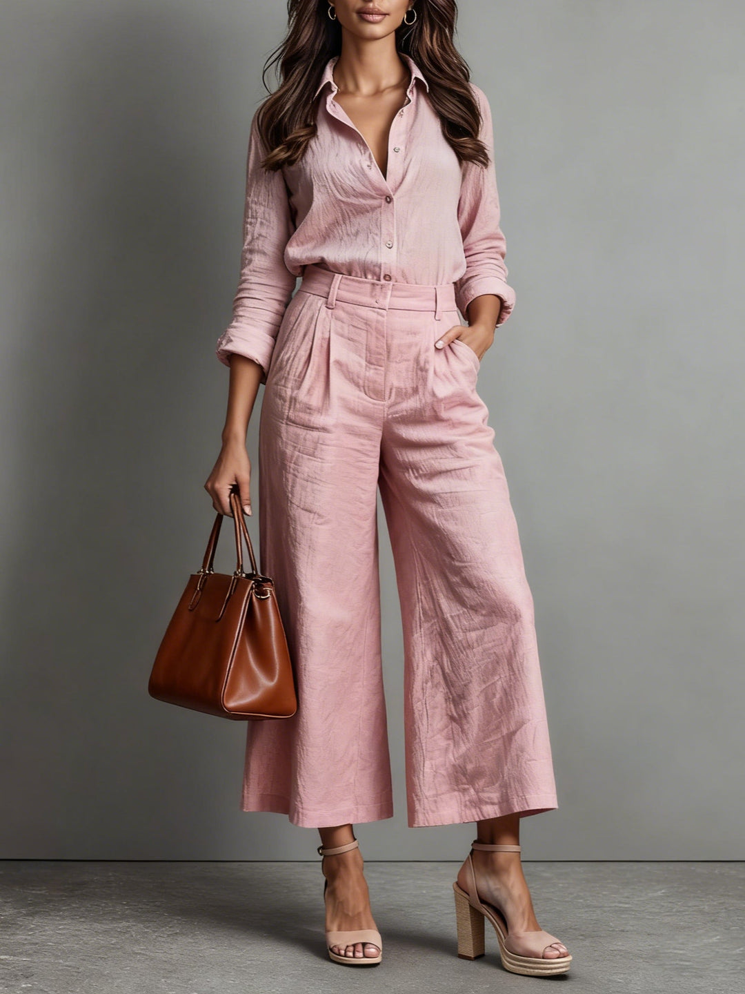 Callista │ Conjunto de pantalones Capri y camisa holgada