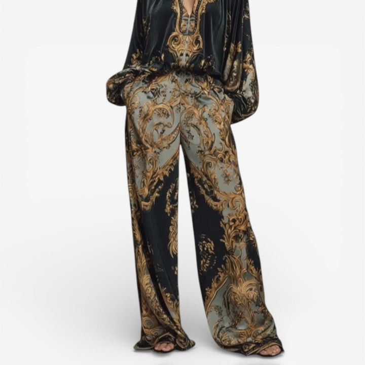 Maureen Elegant Printed Set | Ornate Fluid Co-Ord