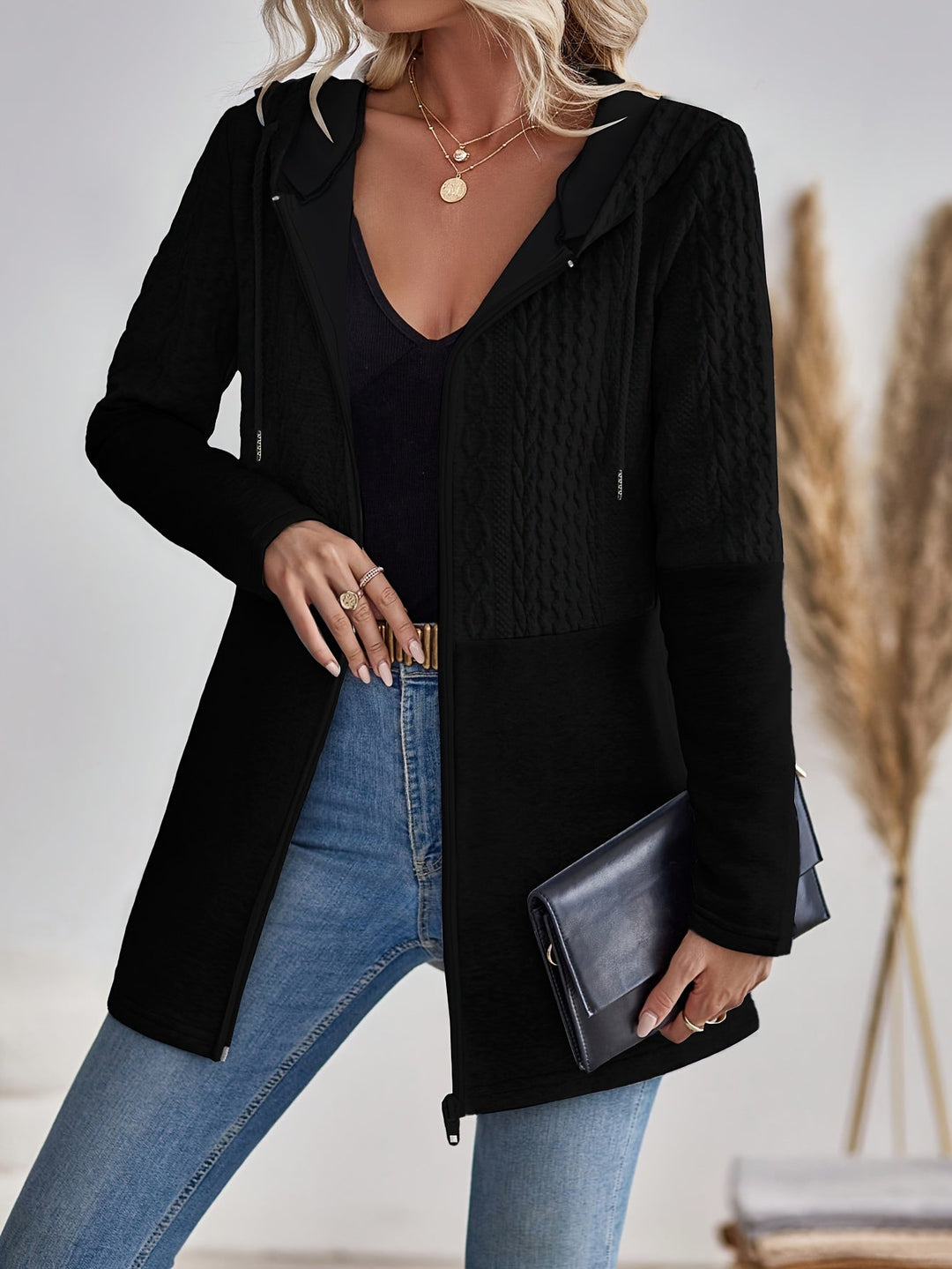 VESPARA | Sudadera con capucha para mujer con cremallera