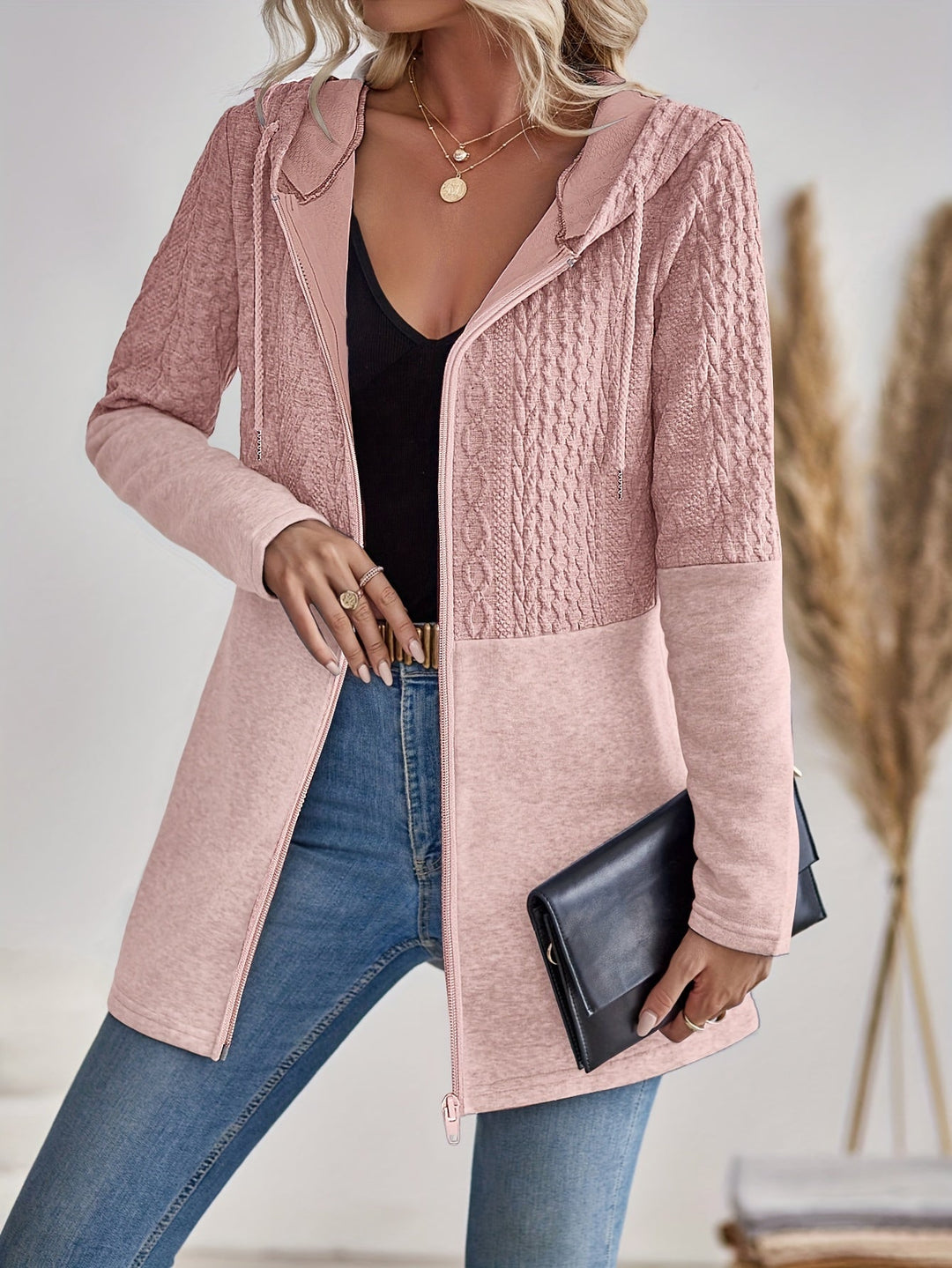 VESPARA | Sudadera con capucha para mujer con cremallera