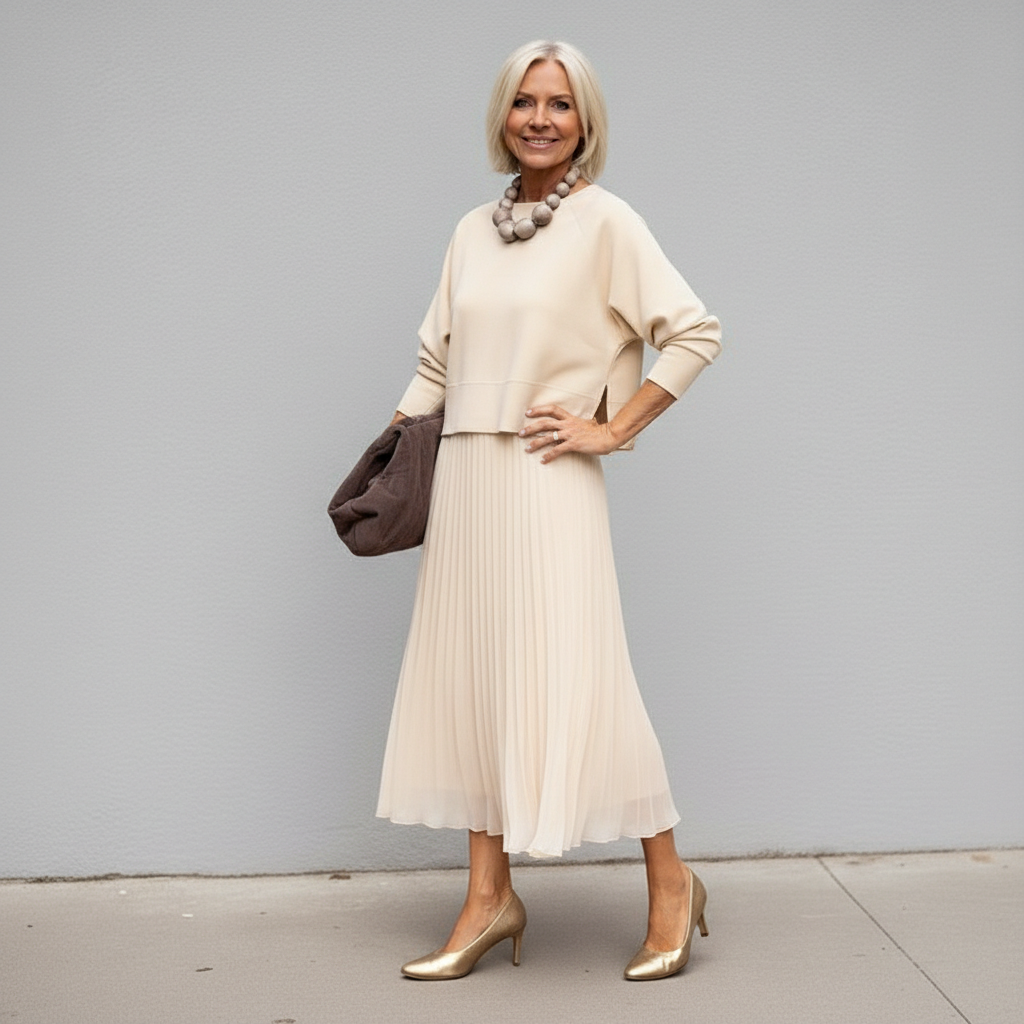 Emmie Elegant Two-Piece Set | Effortless Knit Layered Dress Set