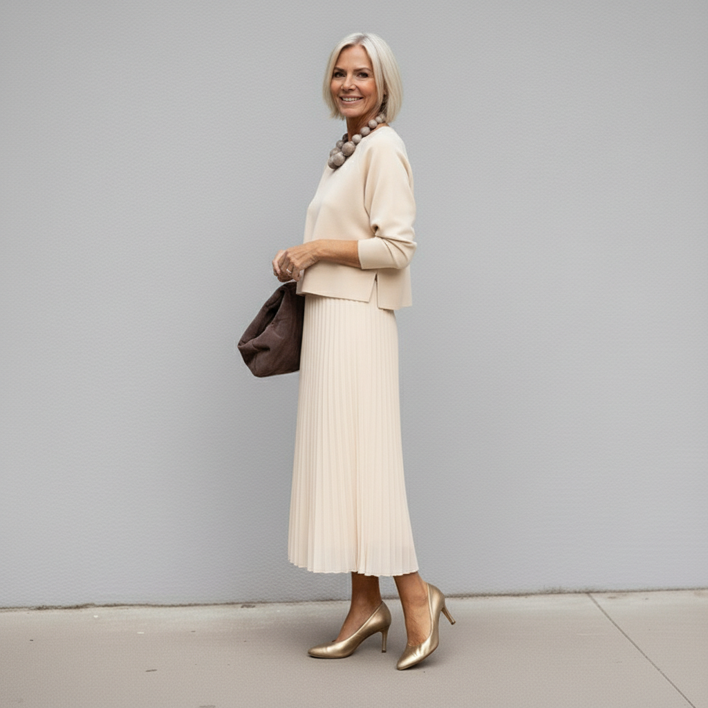Emmie Elegant Two-Piece Set | Effortless Knit Layered Dress Set