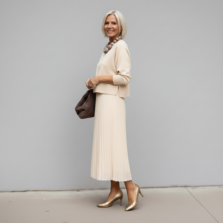 Emmie Elegant Two-Piece Set | Effortless Knit Layered Dress Set