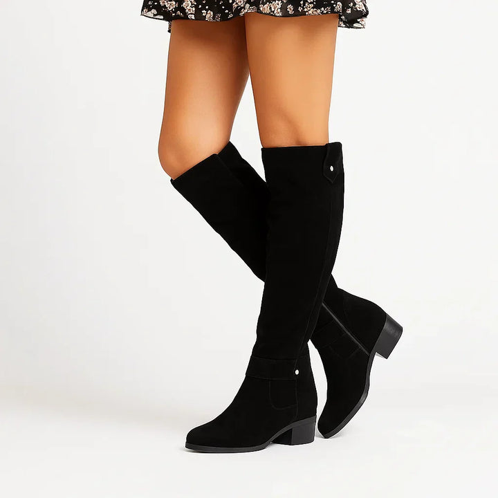 Winter Boots Women Black Comfortable Design 4-Season With Non-Slip Sole