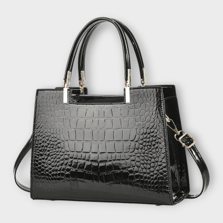 Olivia - Bolso Brillante con Estampado de Cocodrilo