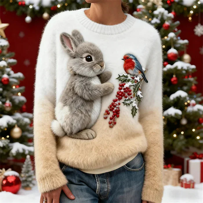 Janelli | Classic Bunny Print Sweater