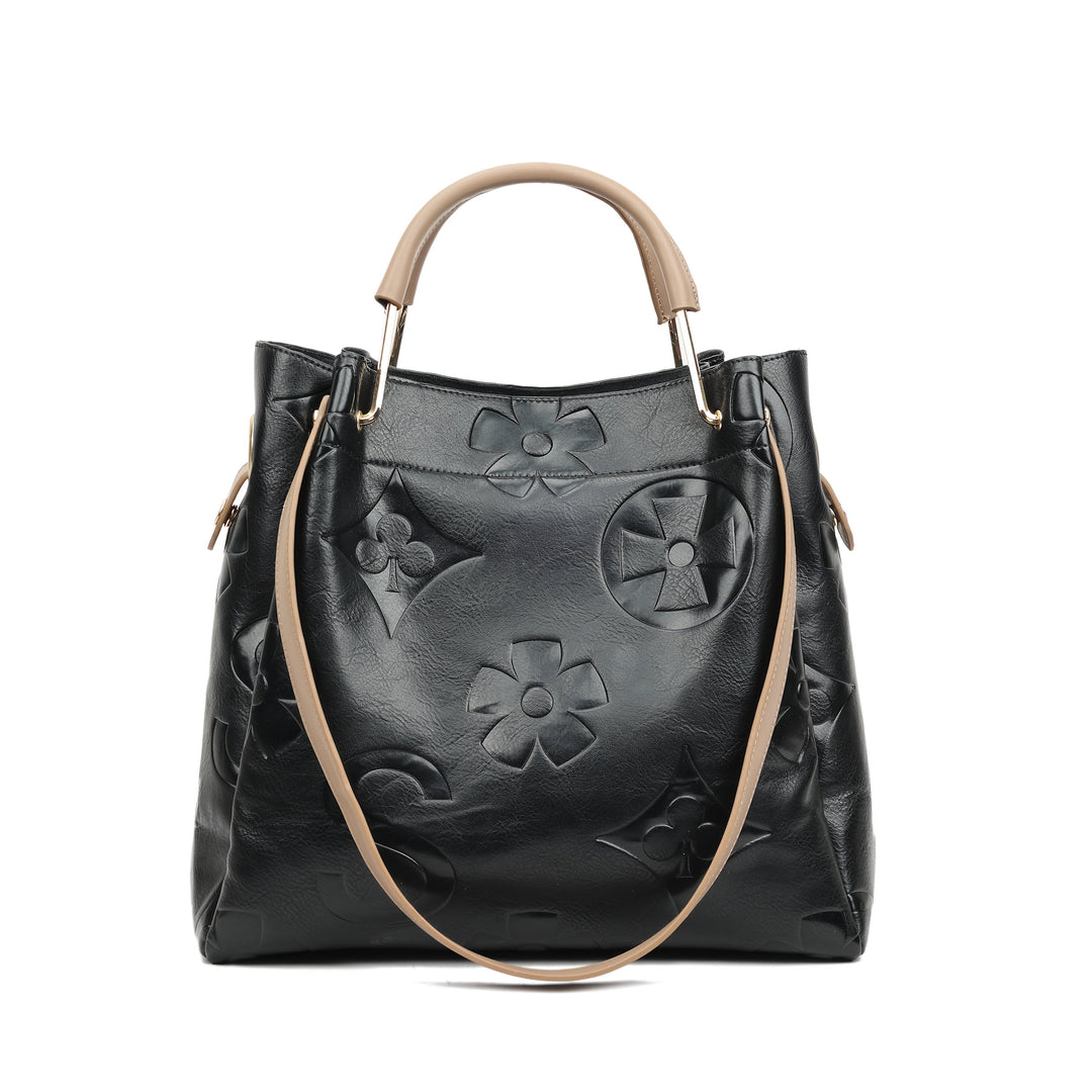 Luna | Set de bolso con relieve floral
