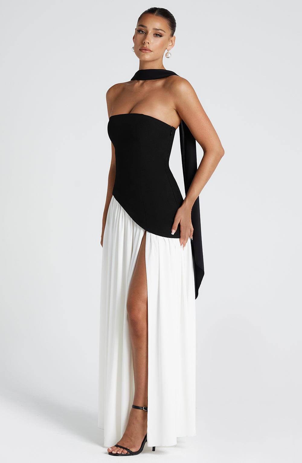 Vestido Maxi Chic de Lujo con Abertura