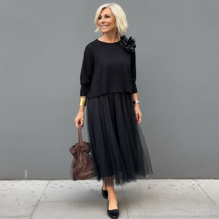 Emmie Elegant Two-Piece Set | Effortless Knit Layered Dress Set