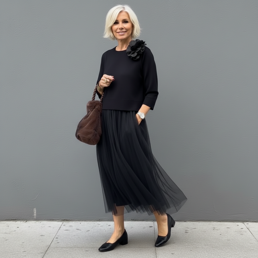 Emmie Elegant Two-Piece Set | Effortless Knit Layered Dress Set