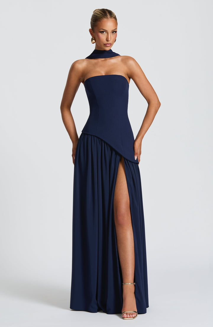 Vestido Maxi Chic de Lujo con Abertura