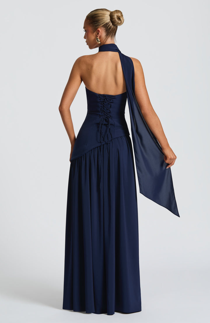 Vestido Maxi Chic de Lujo con Abertura