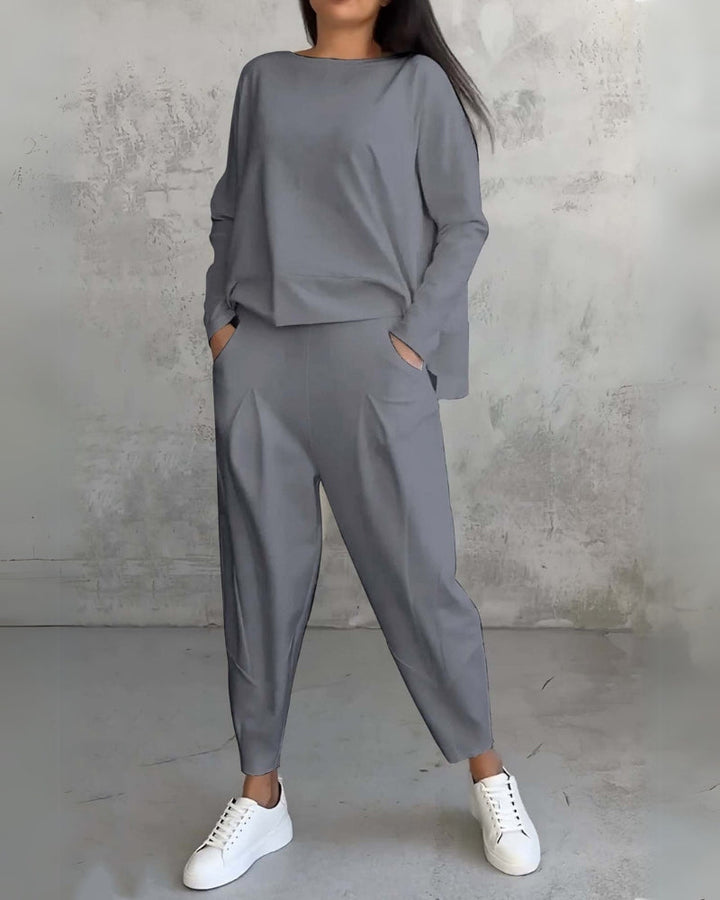 Jackquelin Elegant Lounge Set | Matching Chic Top and Trousers