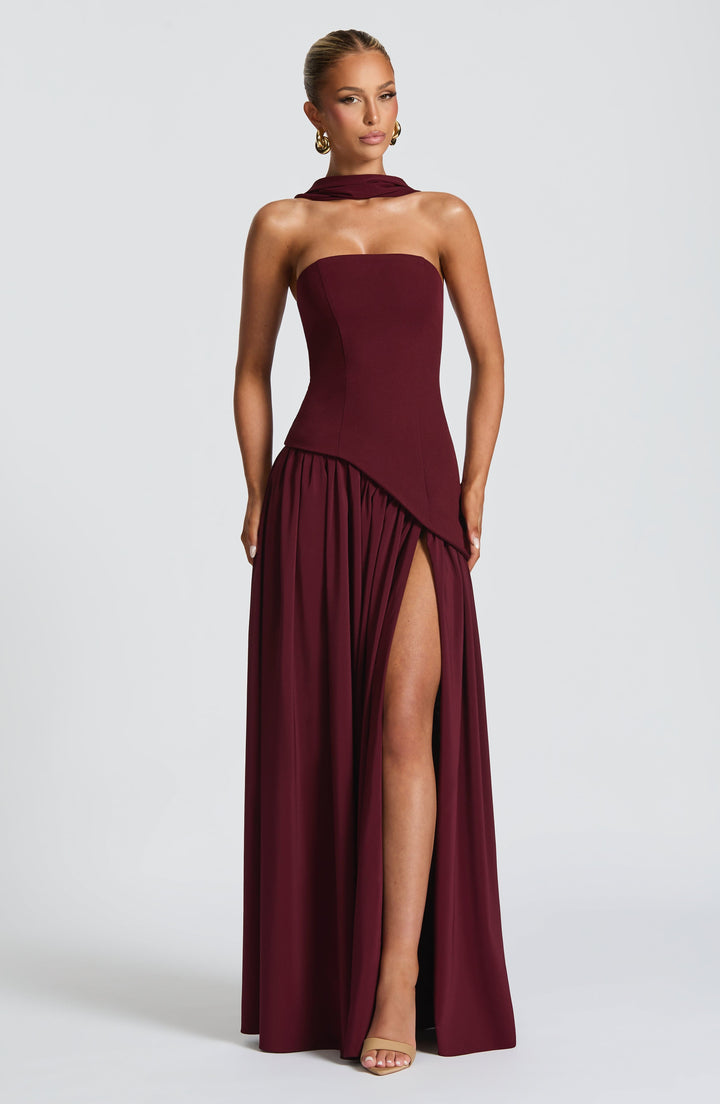 Vestido Maxi Chic de Lujo con Abertura