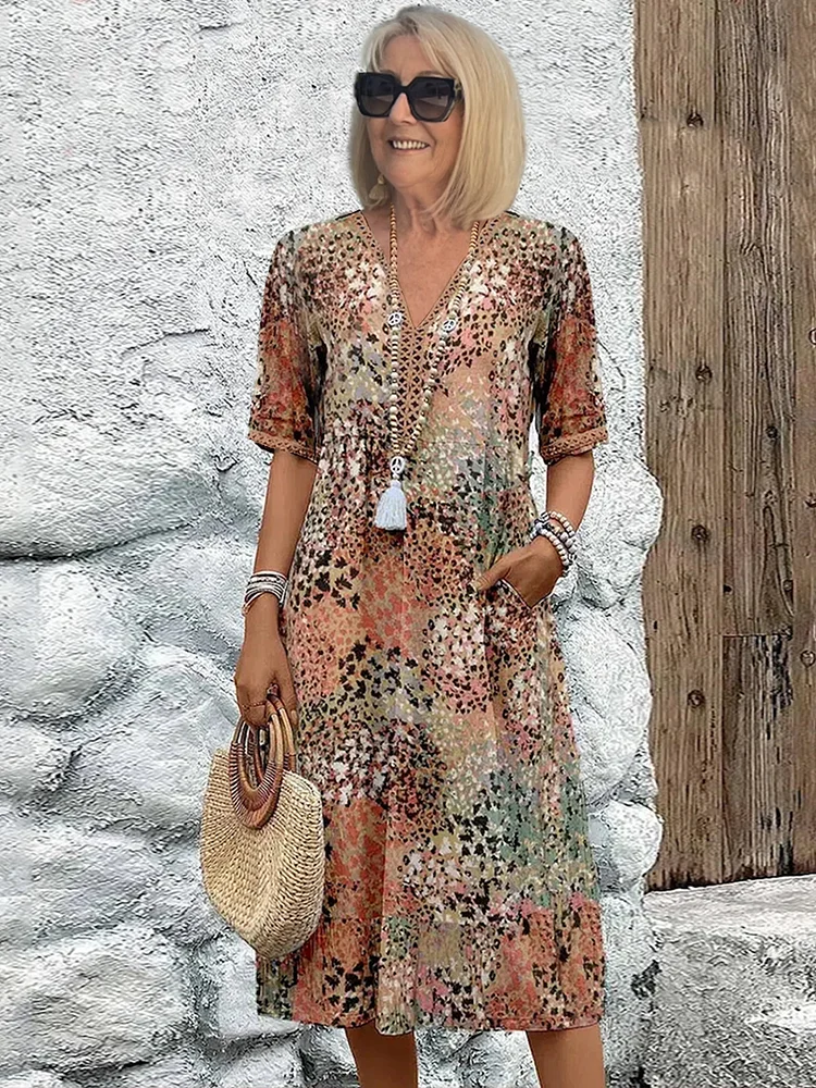 Tanya | Vestido colorido para cubrir el abdomen