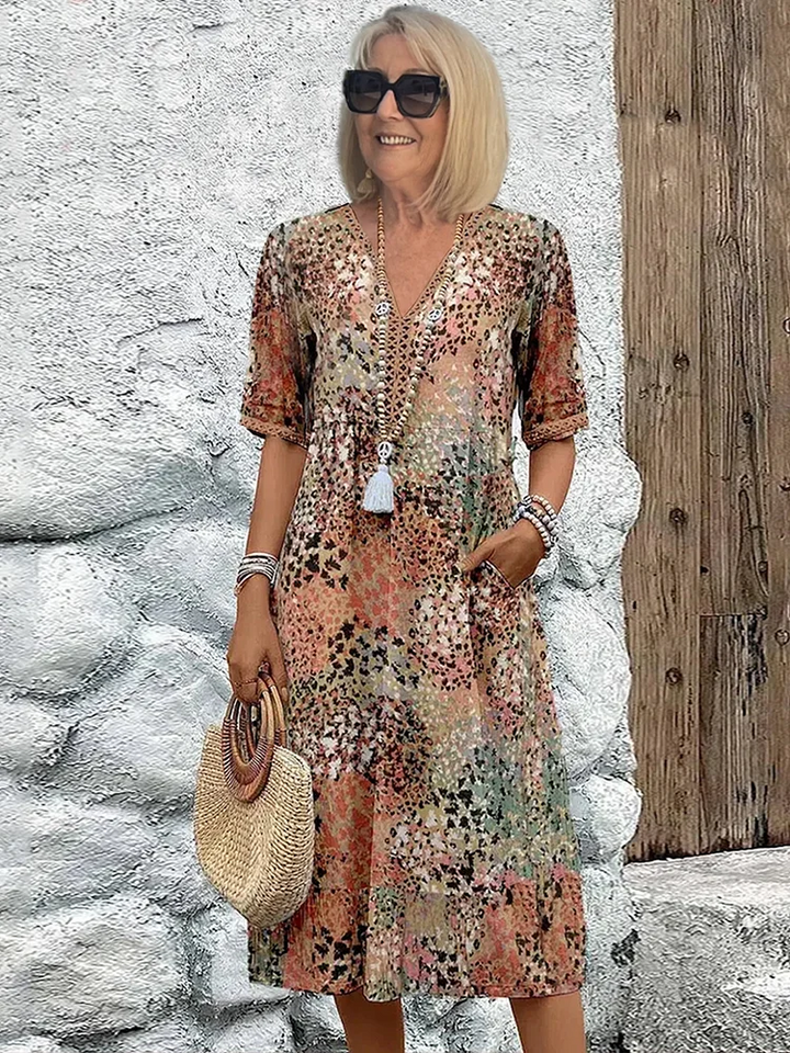 Tanya | Vestido colorido para cubrir el abdomen