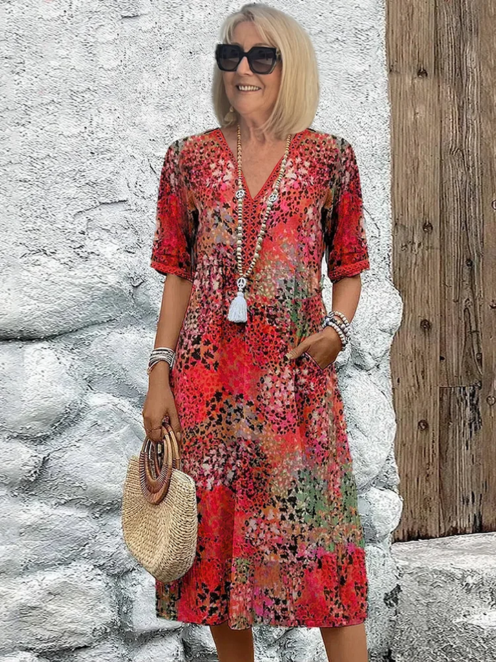 Tanya | Vestido colorido para cubrir el abdomen