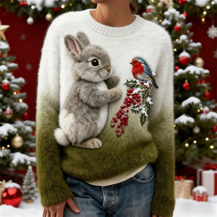 Janelli | Classic Bunny Print Sweater