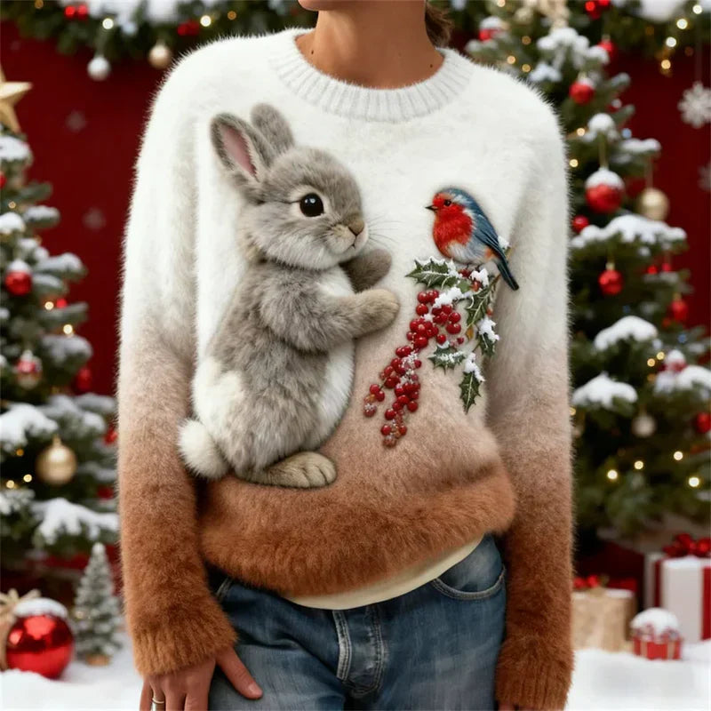 Janelli | Classic Bunny Print Sweater