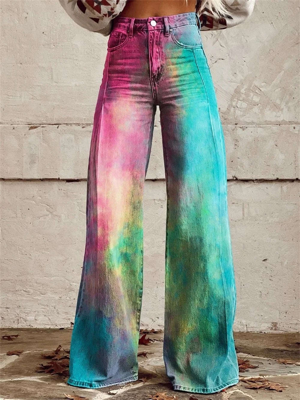 Ellie - Pantalones de pierna ancha y cintura alta
