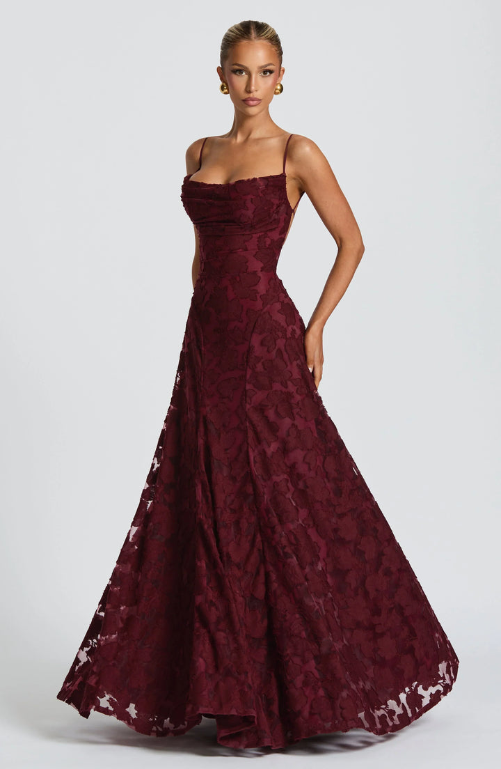 Aveline |Elegant Lace Corset Maxi Dress - Glamorous Evening Gown
